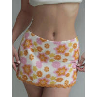 BUNO-Minifalda con estampado floral para mujer, ropa de verano, falda ajustada de tubo de cintura media, faldas bonitas para fiesta de noche, ropa de calle Y2K - details 11