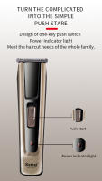 Kemei-cortadora de pelo eléctrica para hombre, afeitadora recargable, profesional, para Barbero y barba - details 4