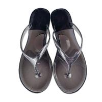 Chanclas de cristal para mujer 2024, pantuflas de playa antideslizantes para exteriores, sandalias planas transparentes nuevas de moda para niñas de verano - details 9