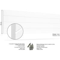 de Madera Rústico Vintage para Cama de 180 (190 x 44 cms.) Blanco nórdico Cabeceros Madera Dormitorio Matrimonio - details 2