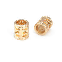 Gran Espaciador de Cilindro de Latón Dorado de 18K Accesorios para Hacer Pulseras - details 46