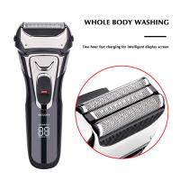 Afeitadora eléctrica recargable para hombre, con pantalla Digital maquinilla de afeitar, carga rápida - details 2