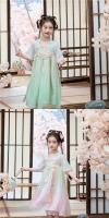 Hanfu-vestido de gasa bordado de estilo nacional Tang, manga corta, antiguo, súper inmortal, verano, 2025 - details 4
