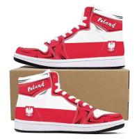 Zapatos casuales de moda con bandera polaca súper populares, adecuados para entusiastas de los deportes. - details 2