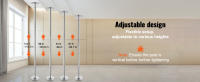 SucceBuy Poste de baile profesional, kit de poste estático giratorio, poste portátil de acero inoxidable para ejercicio, hogar, gimnasio - details 2