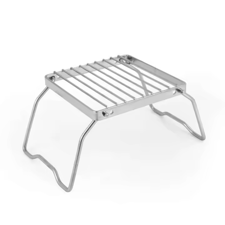 Parrilla de Campamento Plegable de Acero Inoxidable Multifuncional Resistente a Altas Temperaturas para Acampar al Aire Libre - 1