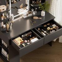 Mesa de Maquillaje LED Regulable Vanity con 2 Cajones y 4 Estantes Estante Inferior - details 15