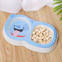 Cuencos dobles de plástico multiusos para alimentación de mascotas, dispensador portátil de dibujos animados para gatos, antideslizante, bonito alimentador de agua para mascotas - details 8