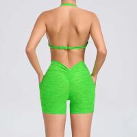 Traje de entrenamiento de gimnasia reforzado deportivo para mujer, ropa deportiva para mujer, traje de yoga rosa, verde y rojo 2024 - details 35