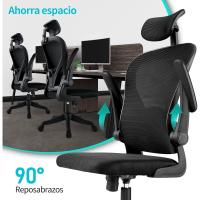 Oficina Ergonómica, Silla Gaming, con Reposacabezas Ajustable, Soporte Lumbar y Apoyabrazos Plegables, Asiento Cómodo para Juegos, Capacidad Máxima de 120 kg - details 11
