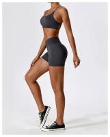 Pantalones cortos de yoga sin costuras para mujer, shorts con espalda en V, realce de glúteos, ropa de gimnasio, fitness - details 16