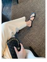 Verano nueva espina de pescado fondo plano cabeza cuadrada palabra con dedo del pie zapatillas geniales mujeres - details 16