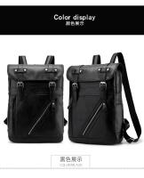 Mochila vintage de cuero impermeable para hombre, bolso de hombro para ordenador portátil de 15,6 pulgadas, para estudiantes universitarios - details 3