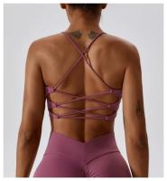 Sujetador Deportivo Sexy para Mujeres Top de Gimnasio Entrenamiento Correr Cruz Yoga Sujetador de Yoga Stretch Ropa Interior Fitness para Mujeres Material de Nylon Temporada Primavera/Verano - details 14