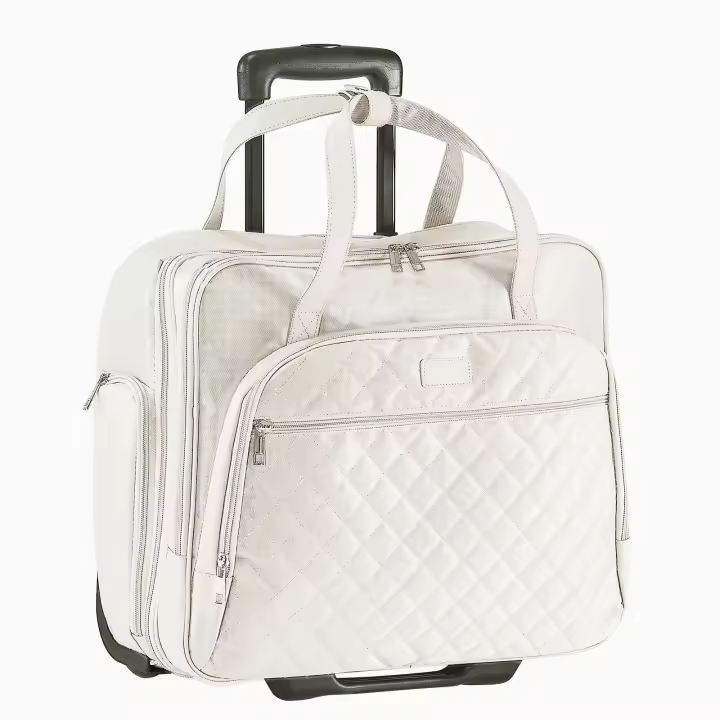 SucceBuy Bolsa para computadora portátil con ruedas, se adapta a computadoras portátiles de hasta 15,6 pulgadas, maletín con ruedas y asa telescópica - 1
