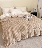 Manta Suave Cálida a Rayas Ideal para Sofá, Cama, Niños, Mascotas Textil Hogareño de Coral Fleece - details 13
