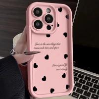 Funda de teléfono mate suave con corazón de amor negro para iPhone 11 12 13 14 Pro 16E XS X XR 7 8 Plus SE2 funda para iPhone 15 16 Pro Max - details 11