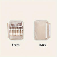 Neceser de maquillaje portátil de viaje con compartimento transparente y cremallera, ideal para los centros de maquillaje - details 2