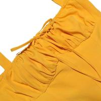Vestido Midi bohemio de verano con tirantes finos y abertura en el muslo, vestido con lazo en la parte delantera, estampado liso, sin mangas, Vintage, vestidos de playa - details 55