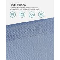 Tumbona Reclinable, 193 x 53 x 29 cm, Carga de 150 kg, con Reposacabezas de Protección Solar y Respaldo Reclinable, para Terraza, Piscina, Jardín, Gris Oscuro - details 43