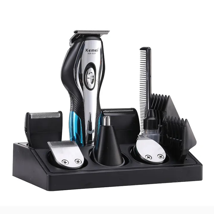 Kemei-cortadora de pelo eléctrica 6 en 1, multifunción, profesional, para nariz y cuerpo, afeitadora, máquina de corte de barba, KM-5031 - 1