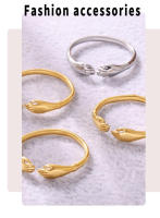Anillo de Abrazo retro anillo de Maple inoxidable Anillo Grueso se puede ajustar para abrir Joyas simples y personalizadas para helbres y Mujeres - details 6