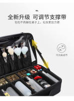 Bolsa de maquillaje portátil de gran capacidad para maquilladores profesionales, tatuajes, decoración de uñas, estuche de almacenamiento multifuncional - details 4