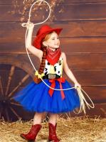 Conjuntos de disfraces de vaquera para actuación, vestido tutú de dibujos animados para niñas, cosplay, ropa de fiesta de carnaval - details 11