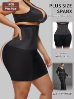 1 juego de ropa interior de mujer de talla grande, cintura alta, control de barriga, moldeado y levantamiento, sin costuras, cortos cuadrados. - details 17