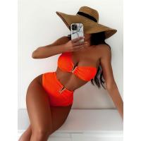 Conjunto de Bikini con Push-up para mujer, bañador Sexy de 2 piezas con un hombro, traje de baño de cintura alta, trajes de baño de verano 2023 - details 1