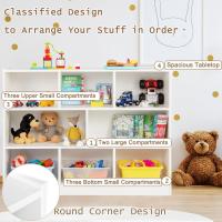 Estantería Infantil de 3 Niveles Organizador de Juegos de Madera Mueble Multiuso para Libros y Juegos 122 x 32 x 93 cm Blanco - details 6