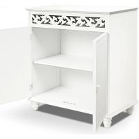 Cómoda Jersey Blanca Mara 76x65x35cm Estilo Clásico 2 Puertas y 1 Estante - details 2