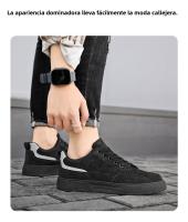 Nuevos zapatos de moda para hombre con suela gruesa resistente al desgaste, zapatos de plataforma suave, versátiles e informales. - details 5