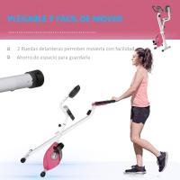 Bicicleta Estática Plegable 8 Niveles Resistencia Magnética Bicicleta Vertical con Volante de Inercia X-Bike Ritmo Cardíaco Pulsómetro Asiento Ajustable Carga 110 kg - details 13
