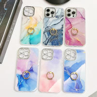 Funda con soporte de anillo para Apple iPhone 16 15 14 Pro Max, de mármol de alta calidad, IMD, PC, a prueba de golpes. - details 0