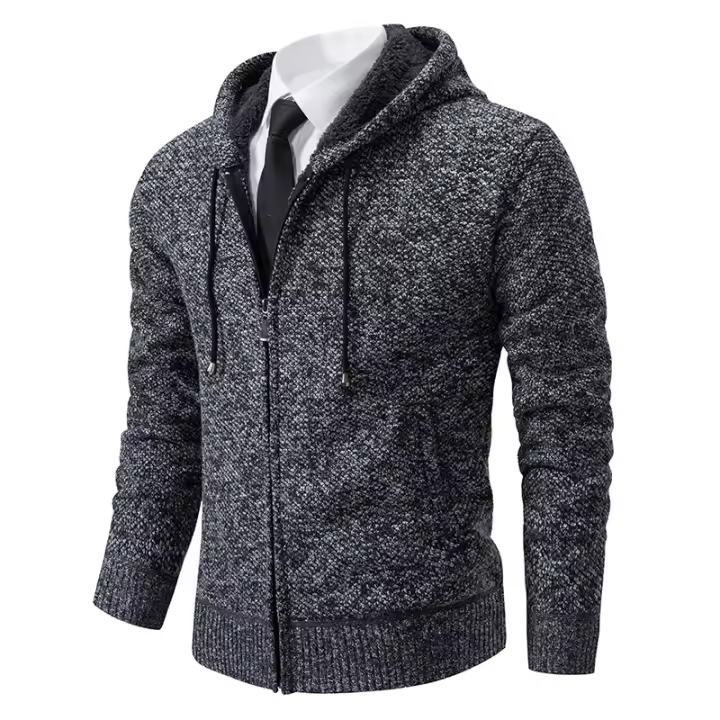Otoño e invierno, chaqueta informal a la moda para hombre, sudadera con capucha en capas, estilo coreano - 1