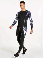Men's Quick-Drying Compression Fitness Suit for Running, Training, and Basketball - details 4