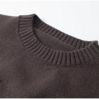 Suéter de Punto Versátil para Mujer Cuello Redondo, Manga Larga, Color Sólido, Ropa de Oficina de Moda de Otoño - details 4