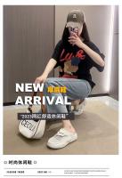 Popular] verano Baotou malla blanco zapatos de moda casual plataforma solo zapatos perezoso un pedal zapatillas de las mujeres desgaste exterior - details 15