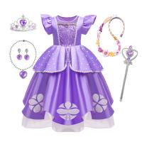 Vestido de fiesta de cumpleaños de princesa púrpura para niñas pequeñas, disfraz de Halloween, Pascua, carvinal, vestido de fiesta de vacaciones para niñas - details 20