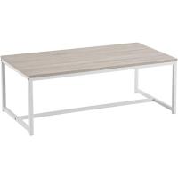 Mesa de Centro Mesa Auxiliar de Madera y Acero para Sala de Estar, Oficina o Balcón 100x36x50 CM - details 0
