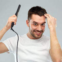 Mini plancha de pelo pequeña plancha para cabello corto y corte Pixie doble voltaje barba lápiz fino plancha de viaje de titanio - details 1