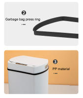 Cubo de basura con sensor automático para cocina y hogar, cubo de basura inteligente para baño, Herramientas de limpieza - details 17