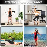 1pc Pilates Bar Kit With Resistance Bands, Stainless Steel Exercise Stick - details 6