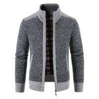 Chaqueta tipo suéter con cuello levantado para hombre, top de punto grueso, cárdigan informal de moda, cálido, otoño e invierno - details 5