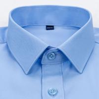 Camisa de vestir para hombre elástica primavera otoño manga larga antiarrugas planchado libre negocios sin bolsillo suave moda suave delgado - details 1