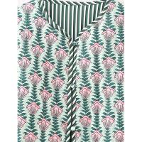 BUNO-Nueva chaqueta informal de algodón acolchada con estampado floral y cuello redondo para mujer, abrigo elegante de manga larga con botones y abertura - details 11