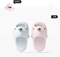 Mandarin duck apple shark pull zapatillas mujer verano casa EVA antideslizante sandalias de baño hombres 3,5 CM fondo grueso - details 14