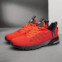 CLOHOO Zapatillas de deporte de punto transpirables para hombre con suela MD acolchada gruesa: comodidad para todas las estaciones, detalles en verde neón/negro, tracción duradera para deportes y uso casual, calzado cómodo, diseño de zapato elegante, - details 13