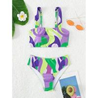 Bikini de cintura alta, Tre 2025 Conjunto de bikini bandeau sexy para mujer, Traje de baño brasileño para mujer - details 21